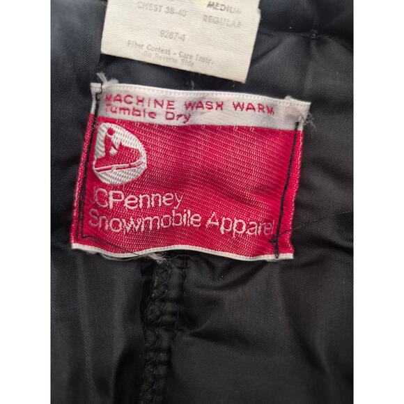 Vintage JCPenney Men’s Snowmobile Snowsuit, Size M - Zipper Legs-Full Body - Picture 2 of 11